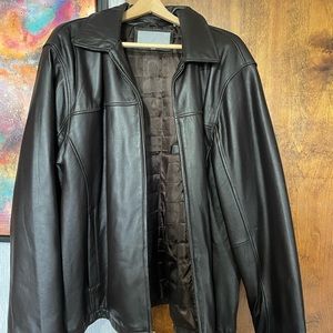 Collard Leather Jacket